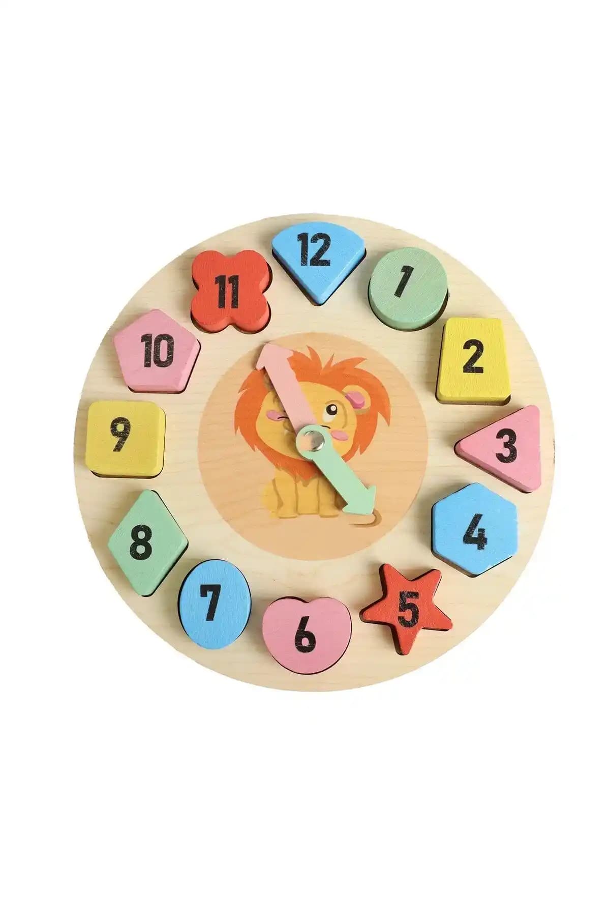 Ahşap Puzzle Saatler Çocuklar İçin Güvenli ve Eğitici Öğrenme Oyuncakları