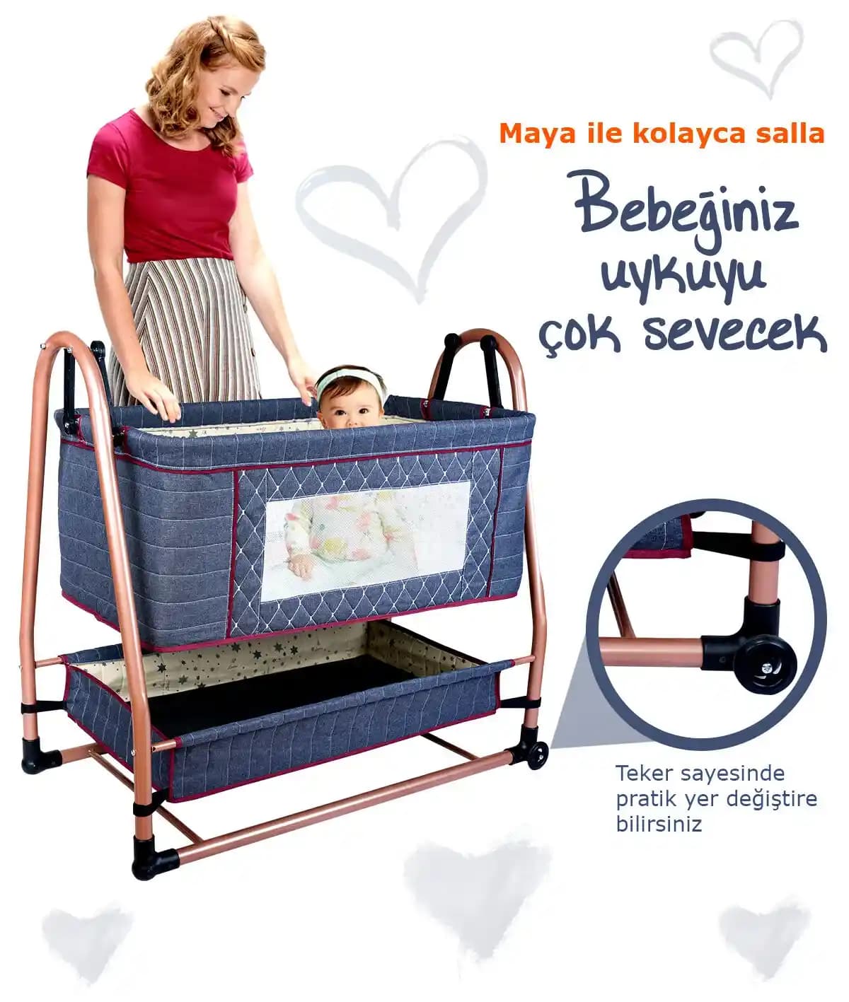 Baby Home 505 Maya Anne Yanı Bebek Sepeti Güvenli ve Kullanışlı Pratik Bebek Ürünü