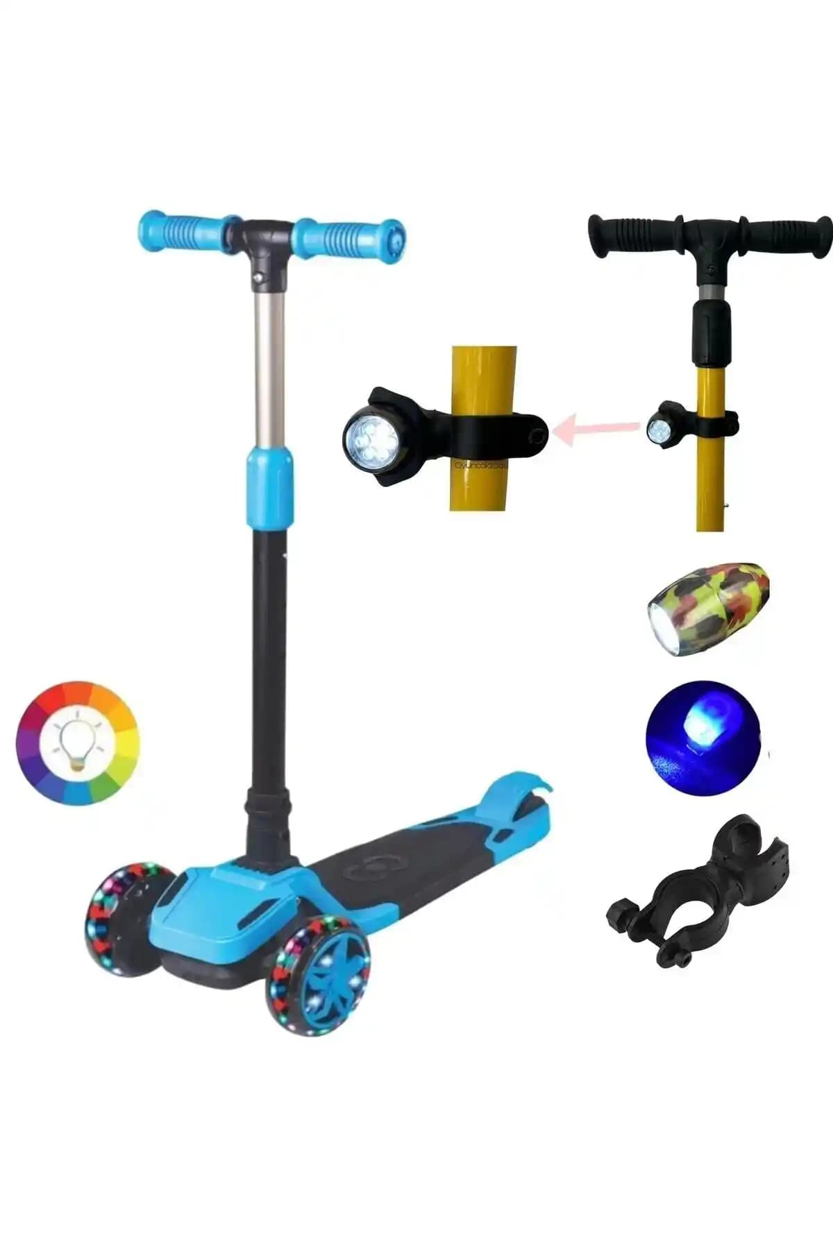 Furkan Toys Frenli ve Işıklı Çocuk Scooter: Güvenli ve Eğlenceli Dış Mekân Aktivitesi