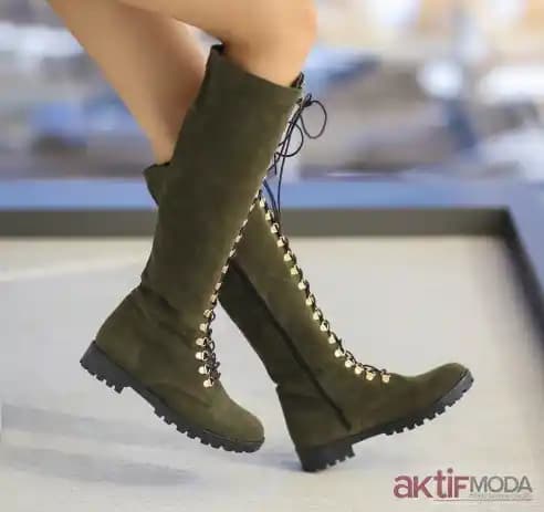 Haki Renk Çizme Modelleri: Konfor ve Şıklığı Bir Arada Sunan Kış Ayakkabıları