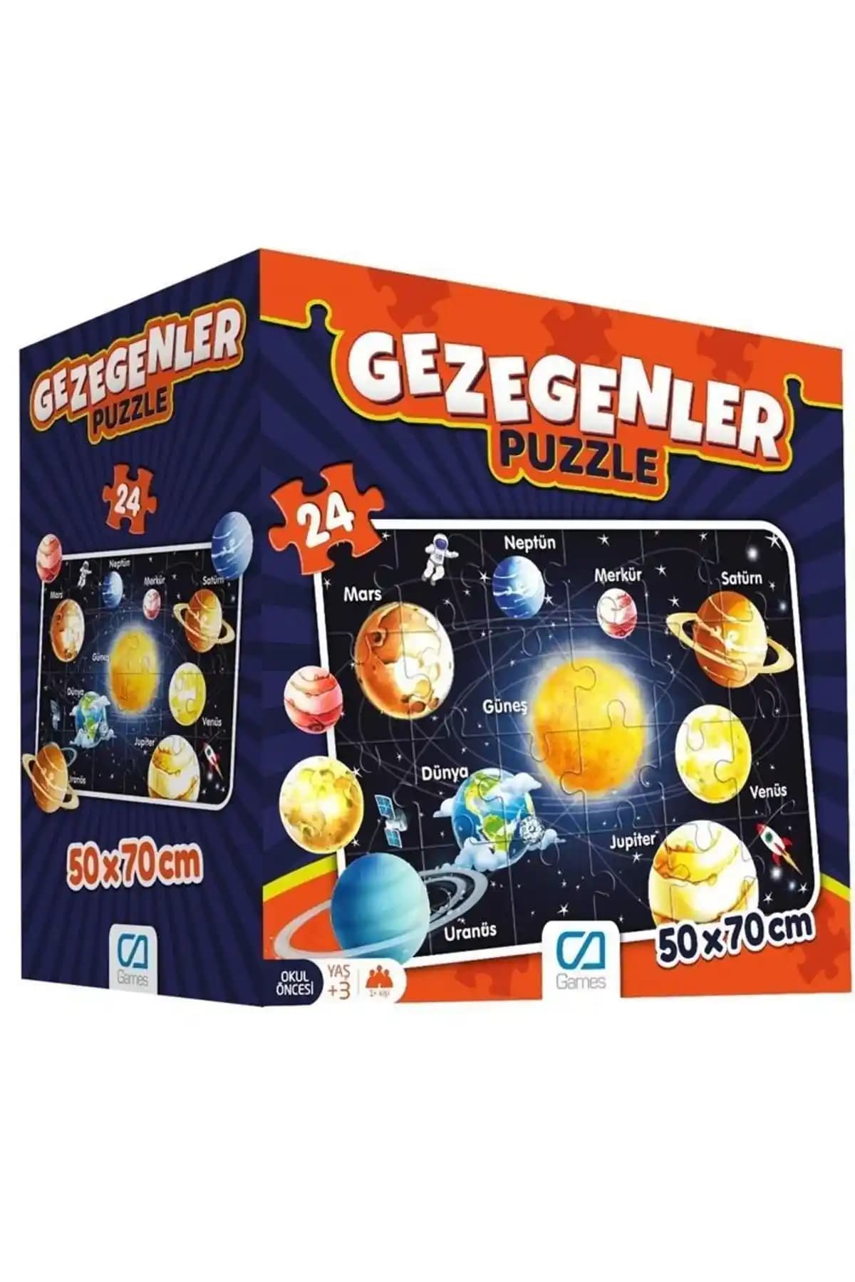 Maxi Boy 24 Parça Gezegenler Eğitici Puzzle ile Çocukların Astronomi Bilgisi Gelişimi