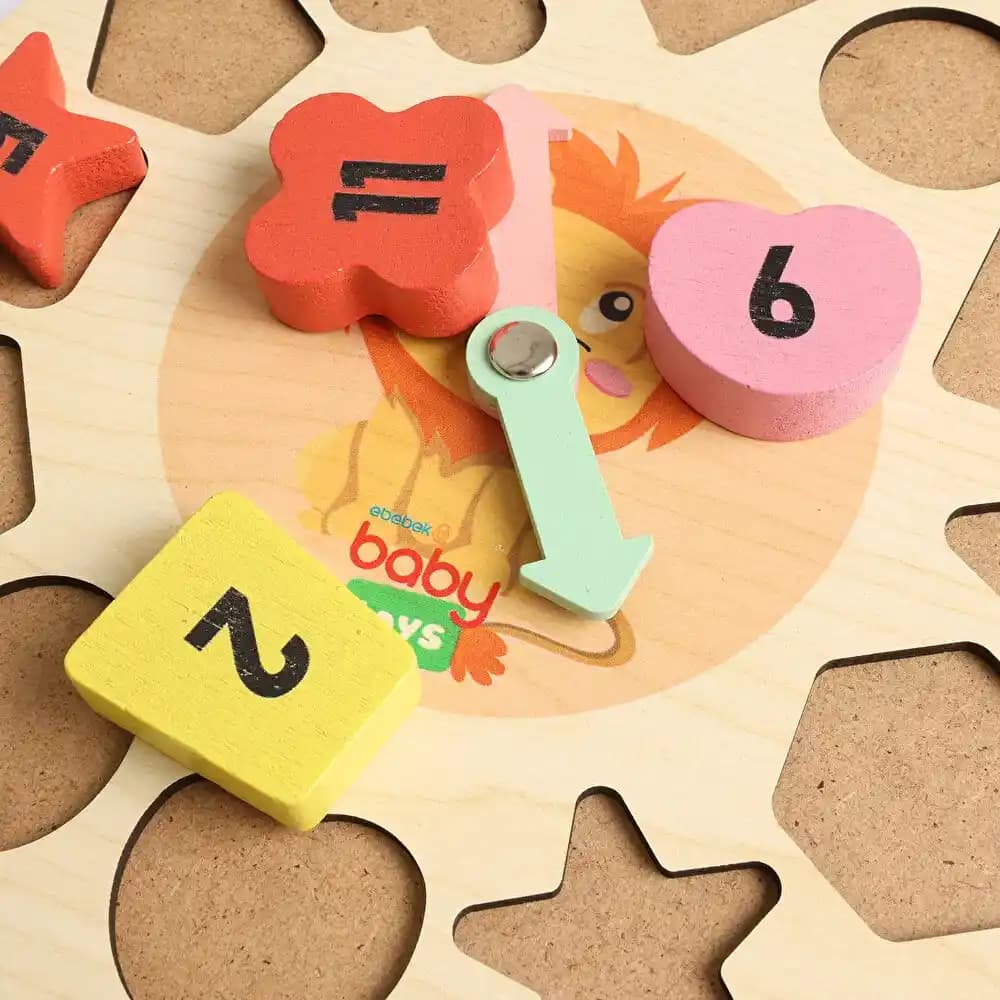 Montessori Ahşap Puzzle Saatleri Çocukların Zaman Kavramını Öğrenmesine Destek Sağlar