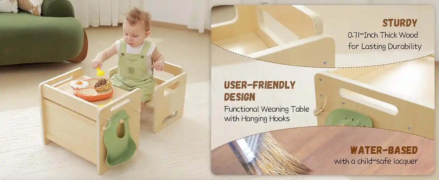 Montessori Bebek Masası ve Sandalyesi: Güvenli ve Ergonomik Çocuk Mobilyaları