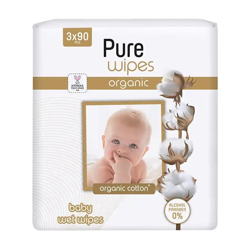 Pure Baby Organik Pamuklu Mendil: Bebekler İçin Güvenli ve Doğal Temizlik Seçeneği