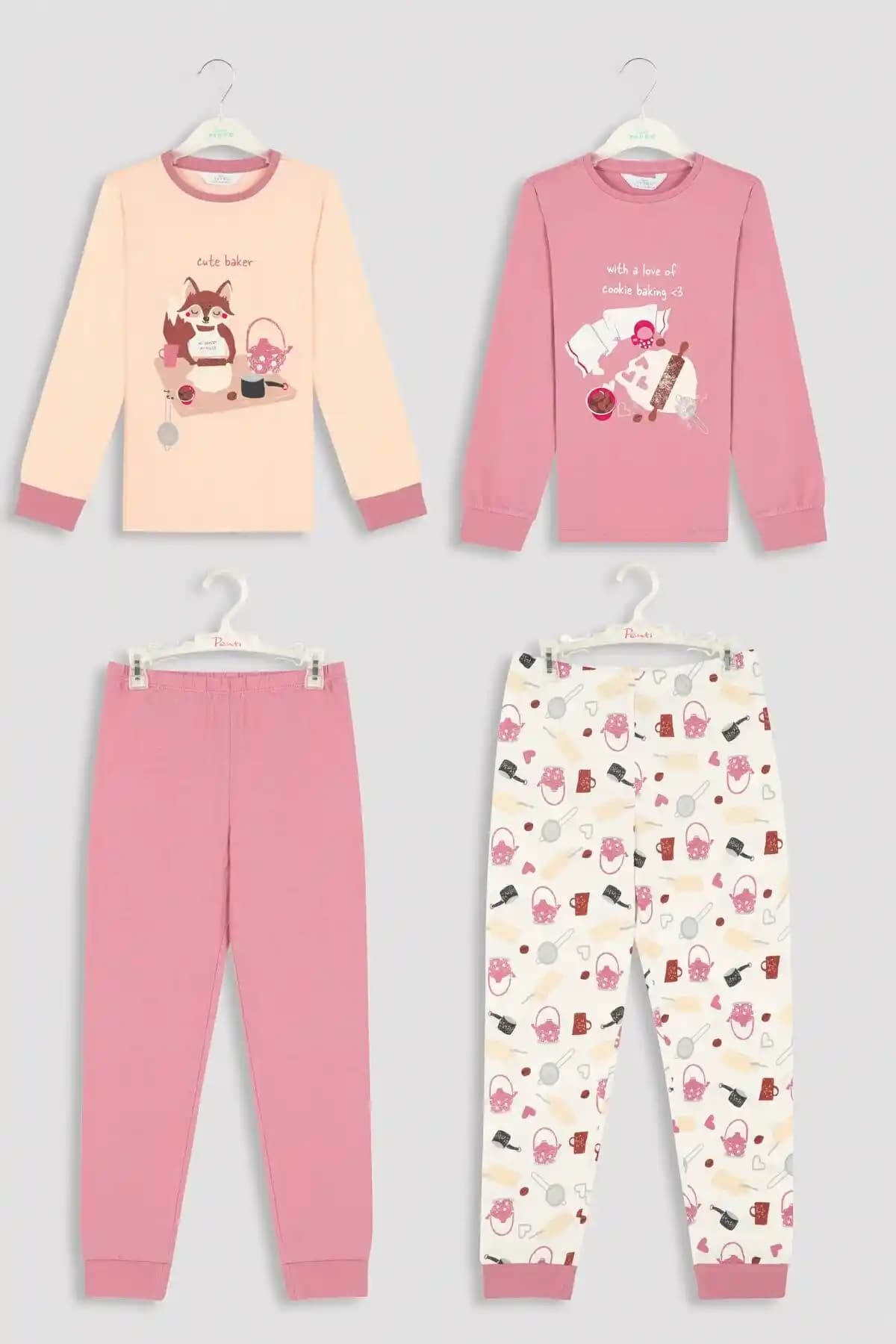 Renkli Baskılı Kız Çocuk Pijama Takımları: Konfor ve Eğlence Bir Arada