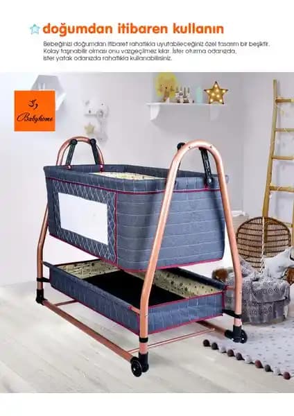 Sağlam Sallanabilir Büyük Boy Bebek Sepetleri Güvenli ve Dayanıklı Tasarım