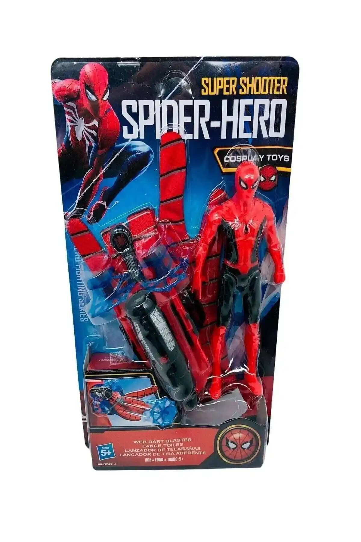 Spiderman Temalı Ağ Fırlatan ve Işıklı Figürler Çocuklar İçin Güvenli Eğlence
