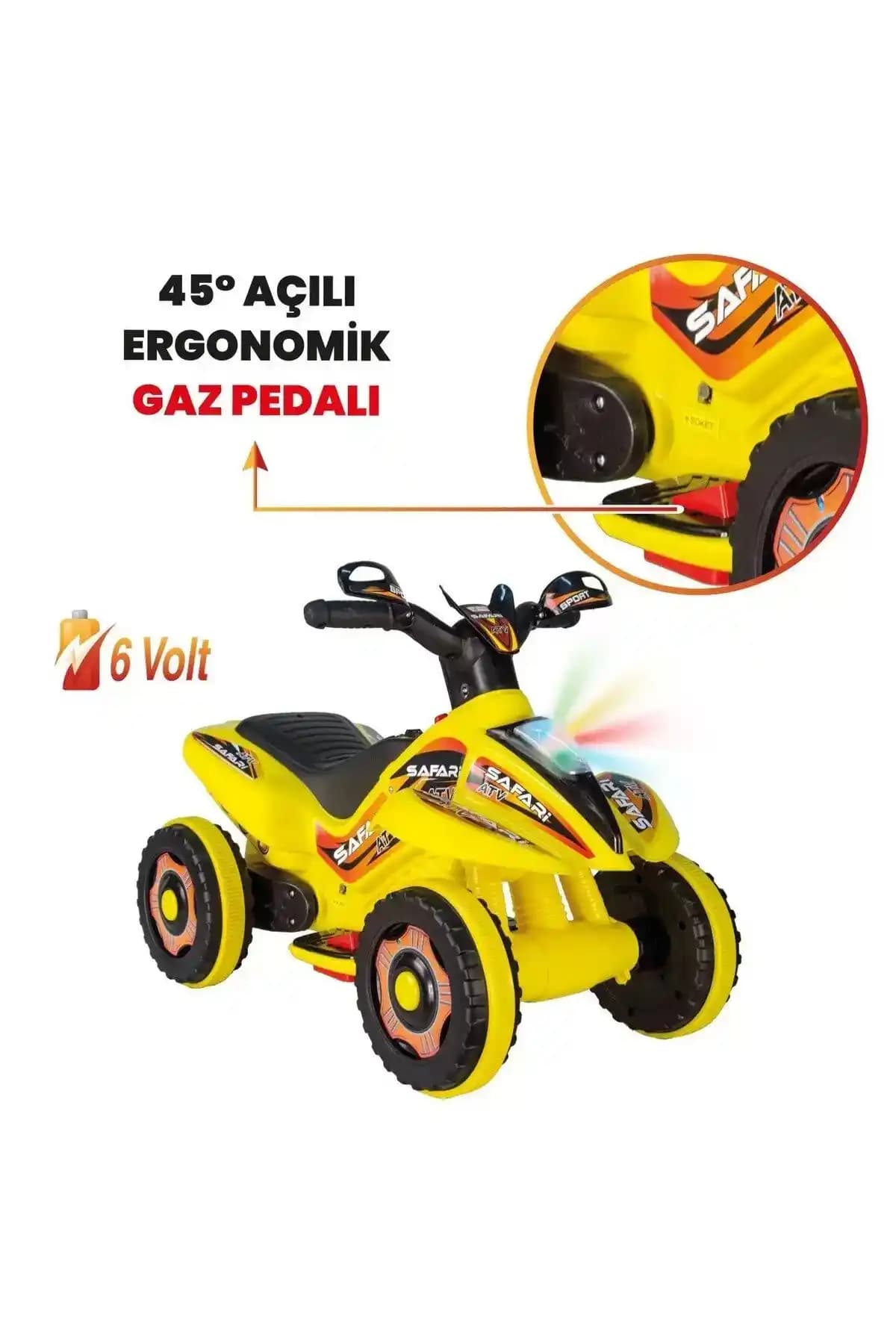 Uj Toys 6V Çocuk Akülü ATV Güvenli ve Kullanışlı Tasarımıyla Çocuklar İçin Uygun