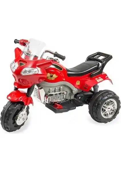 Aliş 404 Kırmızı Akülü Turbo Go-Way Motosiklet Çocuklar İçin Güvenli ve Dayanıklı