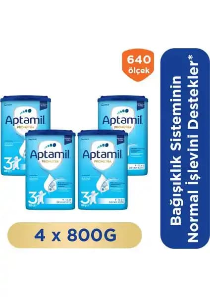 Aptamil 3 Prebiyotikli Devam Sütü Bebeklerin Sağlıklı Gelişimi İçin Bilimsel Destekli Formül