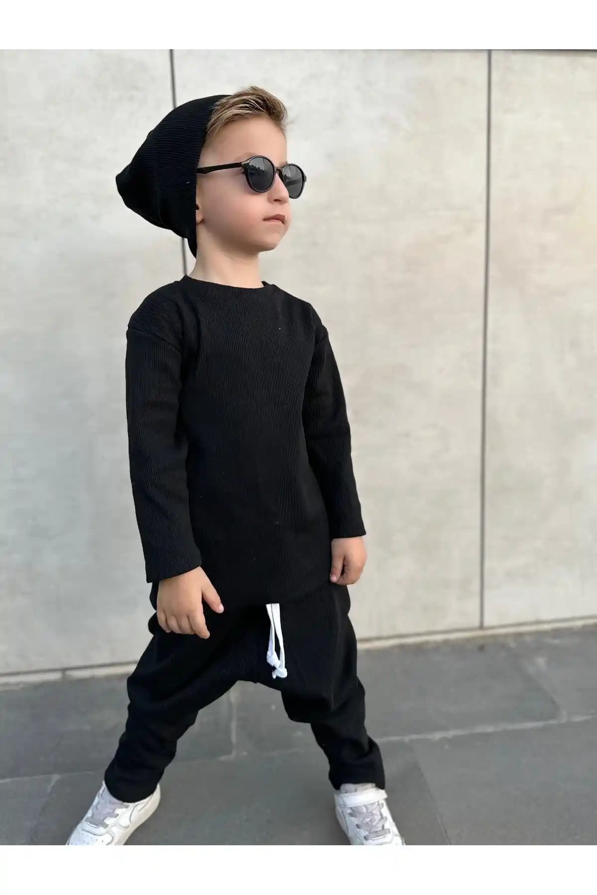 Barin Kids Bebek ve Çocuklar İçin 3 Parçalık Şalvar Takımı Rahat ve Şık Tasarım