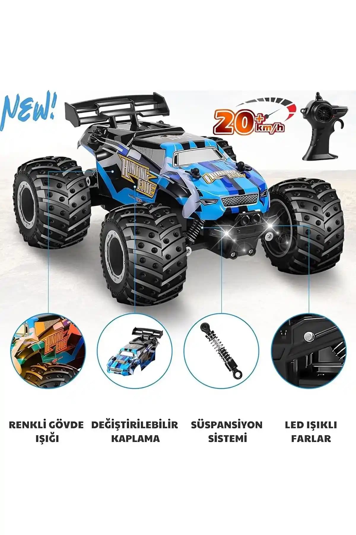 Cayenna Uzaktan Kumandalı 1:18 Ölçekli Şarjlı Off Road Araba Detaylı İnceleme