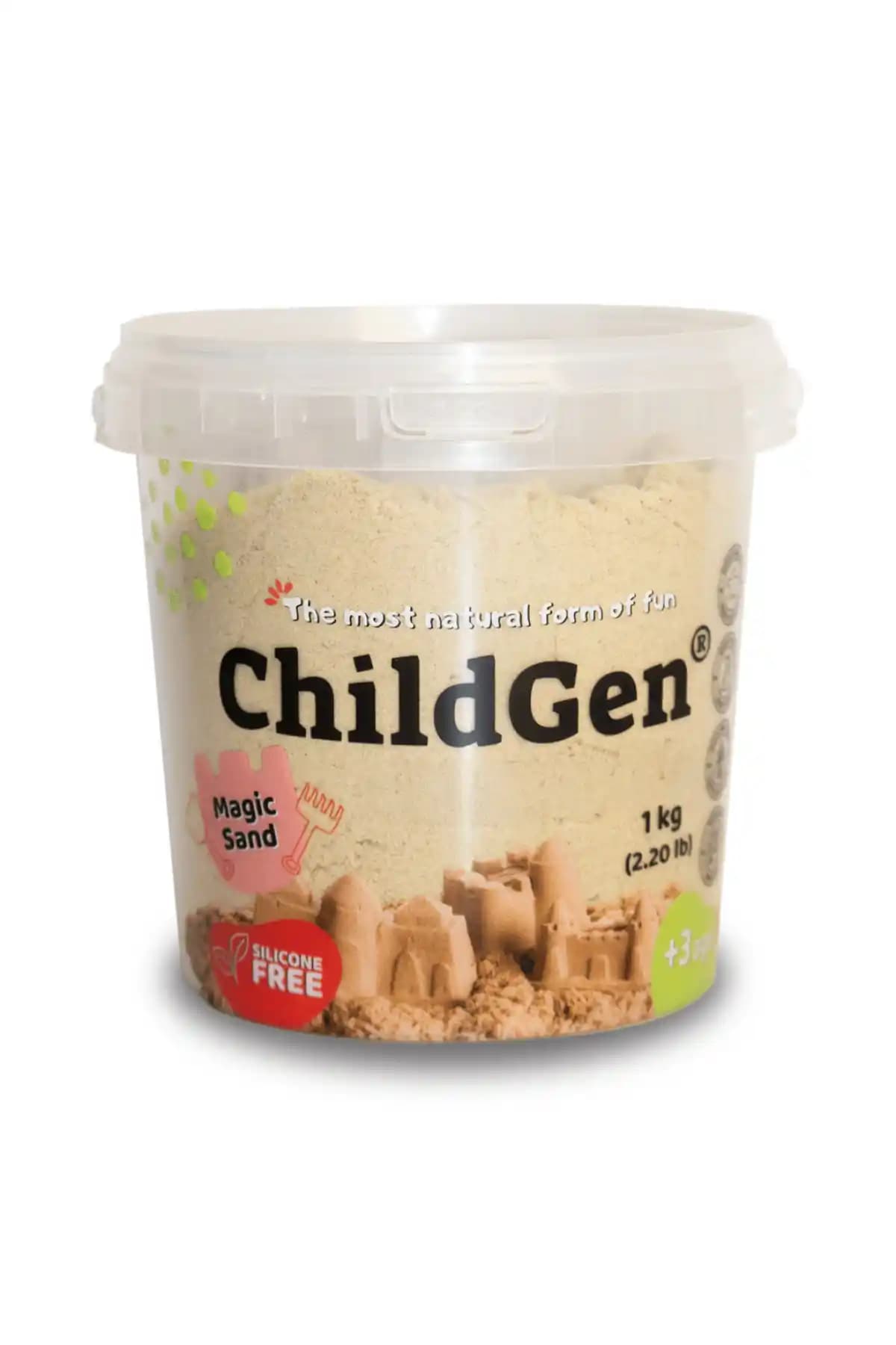 ChildGen Doğal Kinetik Kum 1kg Güvenli ve Eğlenceli Çocuk Oyun Seti