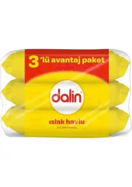 Dalin 3'lü Paket Islak Mendil Günlük Hijyen ve Temizlik İçin Pratik Çözüm