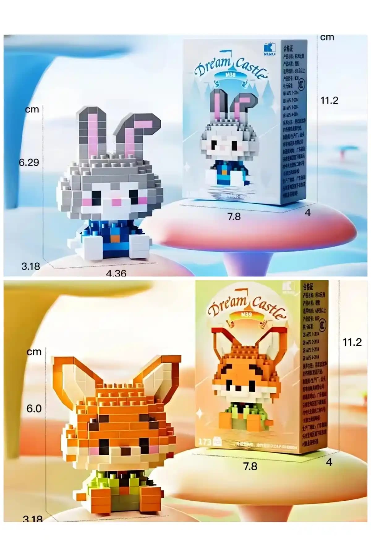 Dek Toy Store Zootropolis Serisi Nick Wild ve Judy Hopps 3D Puzzle Figürleri