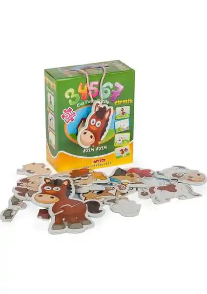 Diytoy 8018 Kut.Puzzle Çiftlik: Çocuklar İçin Eğlenceli ve Eğitici Puzzle Seti