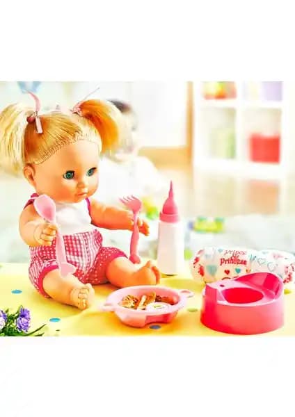 Erpa Melis Et Bebek 34 cm Kız Çocuklar İçin Eğlenceli ve Geliştirici Rol Yapma Seti