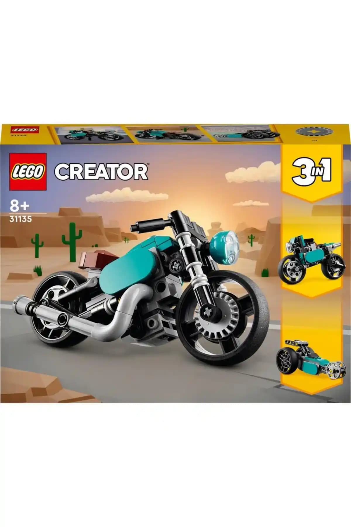 LEGO Creator 31135 Vintage Motorcycle: Çok Yönlü Yapı Seti ve Detaylı Tasarım Özellikleri