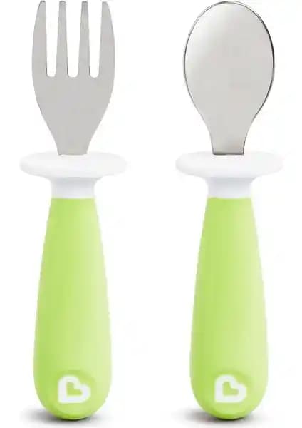 Munchkin Sıçrama Engelleyici Çatal ve Kaşık Seti: Güvenli ve Ergonomik Çocuk Yemek Gereçleri