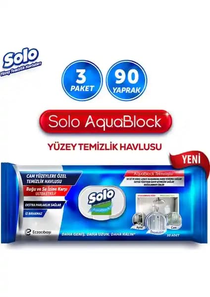 Solo Aquablock Yüzey Temizlik Havlusu: Gelişmiş Koruma ve Pratik Kullanım Özelliği