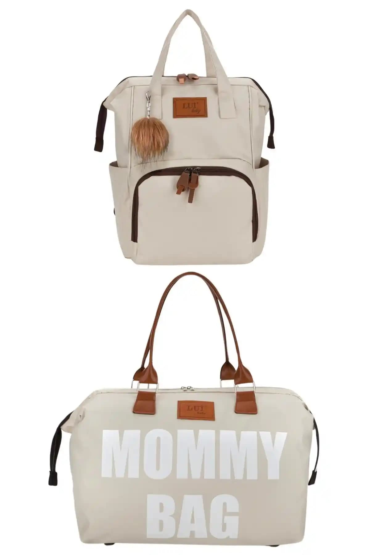 Yerli Baby Anne Bebek Bakım Sırt Çantası ve Mommy Bag Seti: Şık ve Fonksiyonel Bebek Çantası