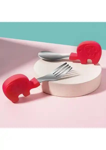 Yongtai 2 Takım Bebek Eğitim Yemek Kaşığı Güvenli ve Ergonomik Tasarımıyla Pratik Kullanım