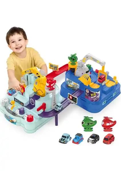Learning Fun 2in1 Parkur Karşılaştırması: Pilsiz 4 Arabalı ve Dinozor Temalı Raylı Pisti