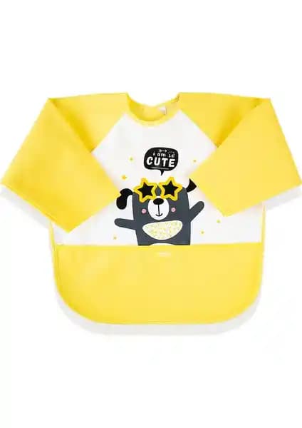 Baby Jem Poli Muşamba Kollu Önlük Sarı: Dayanıklı ve Pratik Bebek Koruyucu Önlük