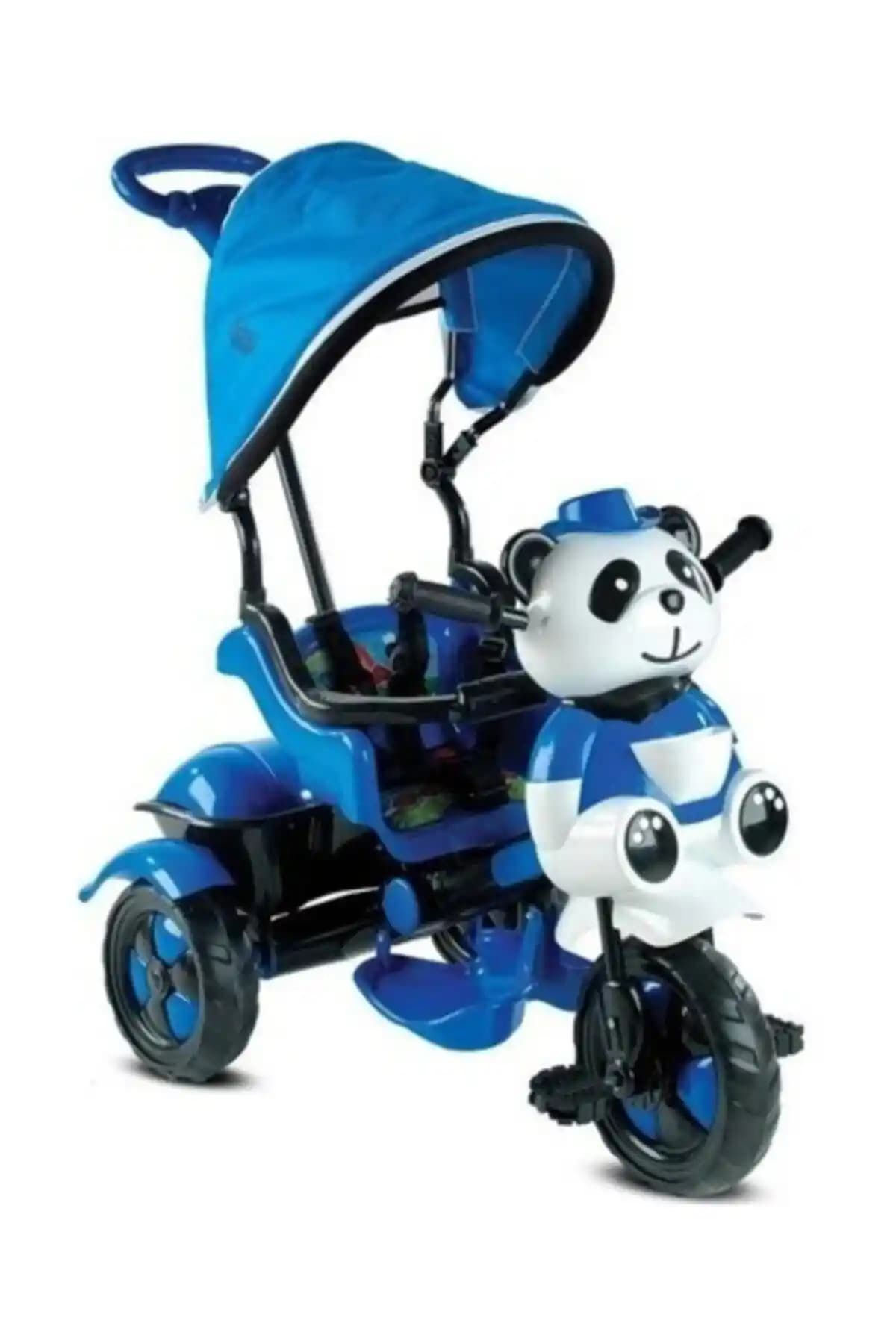 Babyhope Little Panda Mavi Unisex Ebeveyn Kontrollü 3 Tekerlekli Çocuk Bisikleti