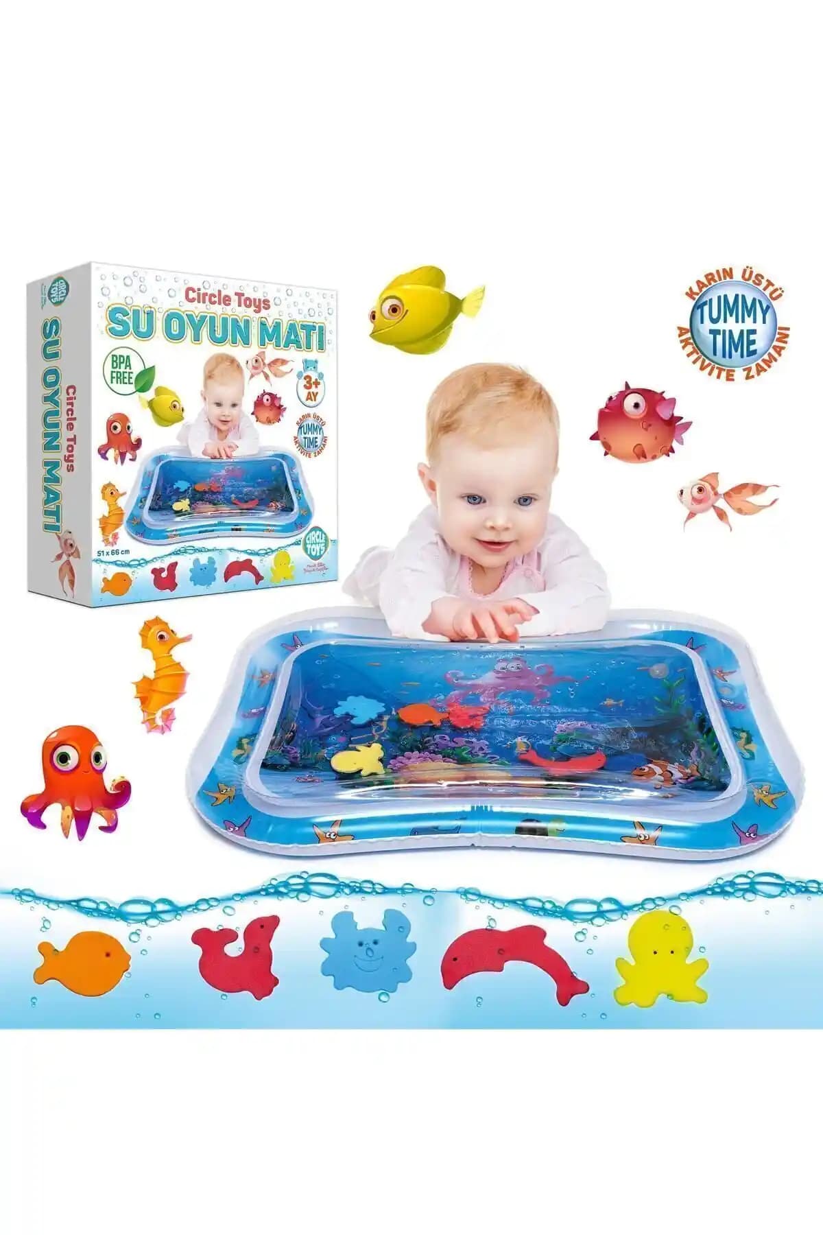 Circle Toys Bebek Su Matı Güvenli ve Gelişim Destekleyici Emekleme Oyuncağı
