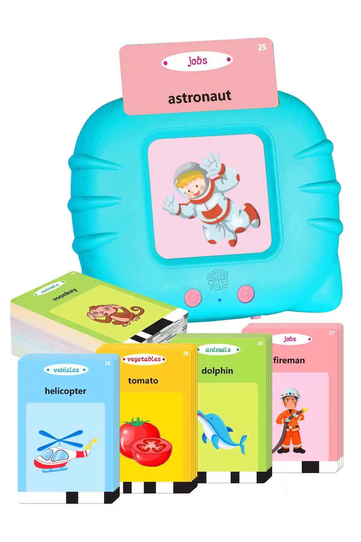 Circle Toys İngilizce Konuşan Sesli Flash Kartları Çocuklar İçin Etkili Öğrenme Aracı
