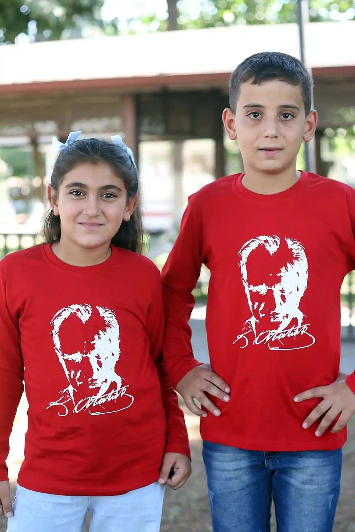 Çocuklar İçin Milli Duyguları Yansıtan Modern Tasarımlı Uzun Kollu Tişört
