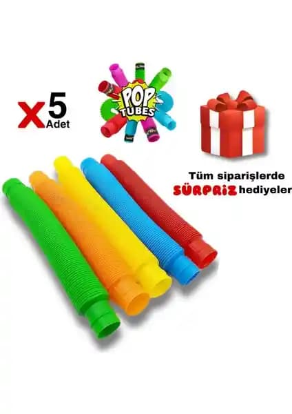 Çocuklar ve Yetişkinler İçin Çok Fonksiyonlu Pop Tube Duyusal Oyuncaklar Seti