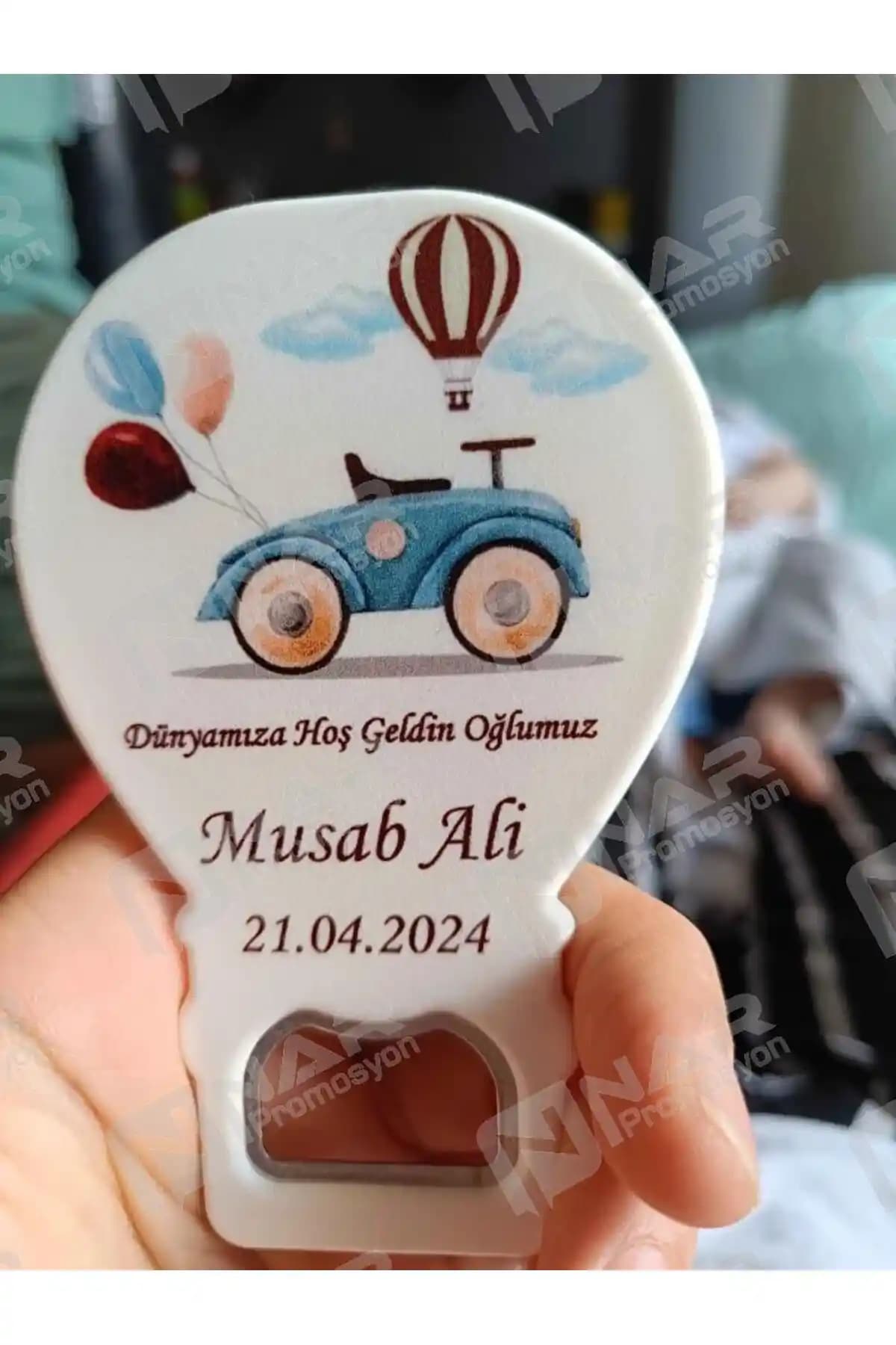 Doğrukan 40 Adet Yenidoğan Magnet Seti Arabalı ve Balonlu Hediye Seçeneği