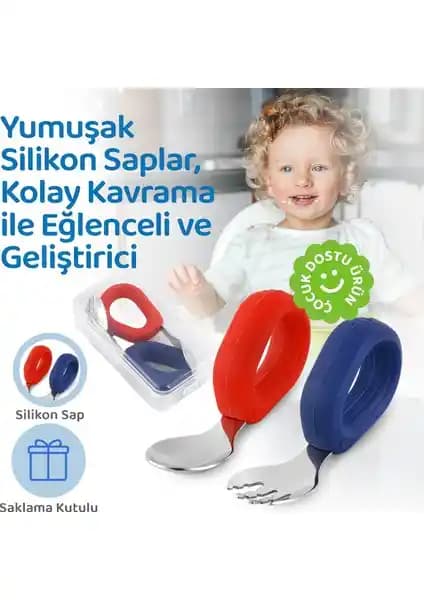 Guqqo Bebek Çatal Kaşık Seti: Güvenli ve Ergonomik Bebek Yemek Takımı Çeşidi
