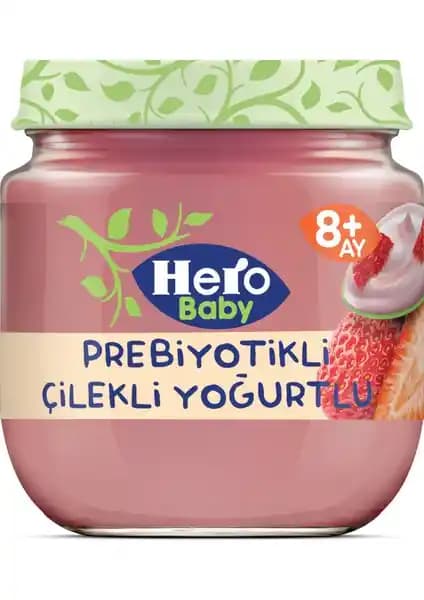 Hero Baby Prebiyotikli Çilekli Yoğurtlu Kavanoz Mama Bebekler İçin Sağlıklı ve Güvenilir Beslenme Seçeneği
