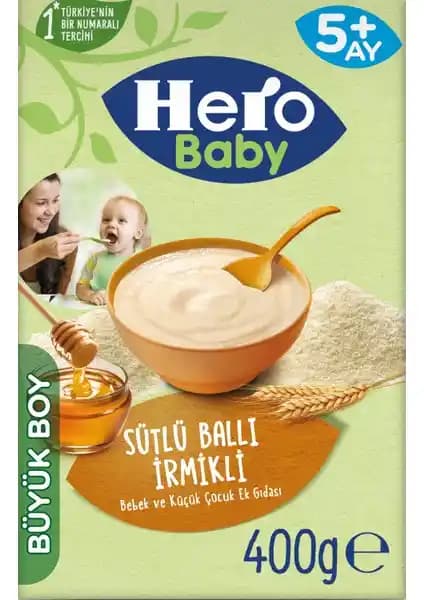 Hero Baby Sütlü İrmikli Ballı Kaşık Mama: 0-6 Ay Bebekler İçin Güvenilir Beslenme Seçeneği