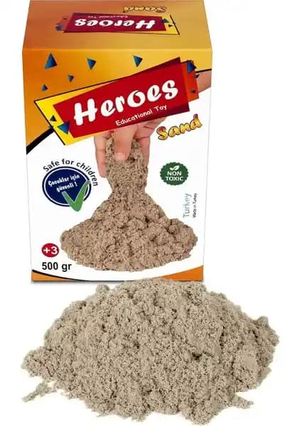 Heroes Kinetik Kum 500 gr Naturel ve 2,5 kg Dağılmayan Kinetik Kum Karşılaştırması