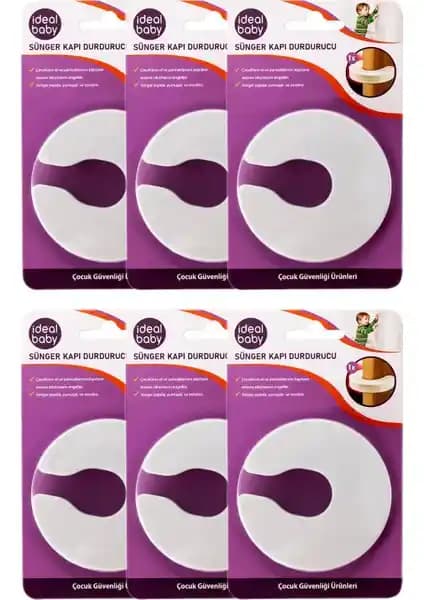 İdeal Baby 6 Paket Sünger Kapı Durdurucu Güvenli ve Pratik Çocuk Güvenlik Çözümü