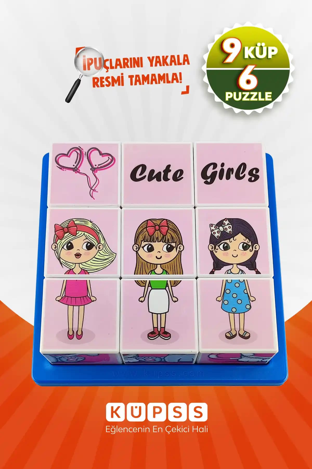 KÜPSS Prenses Kedi Puzzle Seti Çocuklar İçin Eğitici ve Yaratıcı Oyun Deneyimi