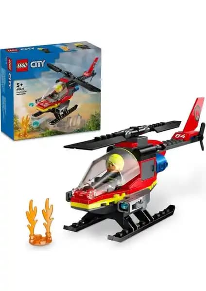 LEGO City İtfaiye Kurtarma Helikopteri 60411: Çocuklar İçin Yaratıcı ve İşlevsel Oyuncak
