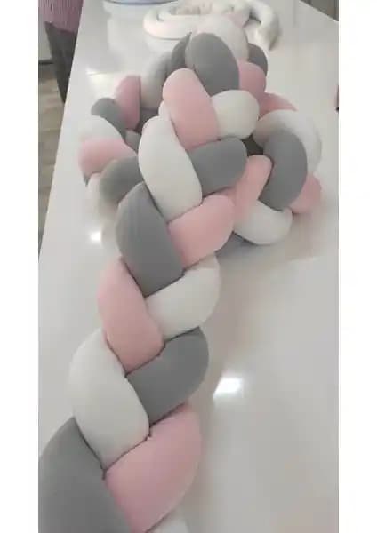 Meleğin Işıklı Topları 190 cm 3'lü Örgü Koruma Beşik Yatak Güvenliği Ürünü
