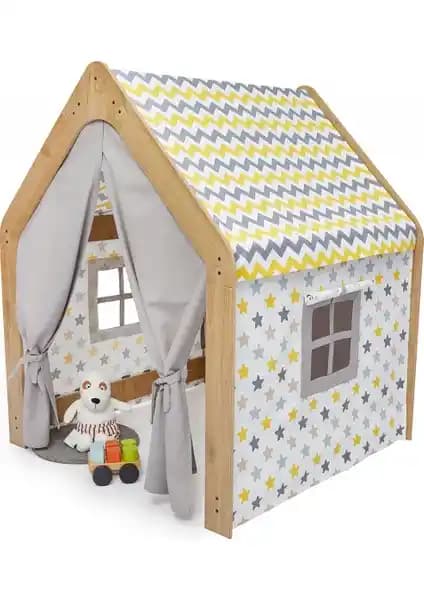 Minera 3-6 Yaş Çocuk Oyun Evi Güvenli ve Dayanıklı Ahşap Tasarım