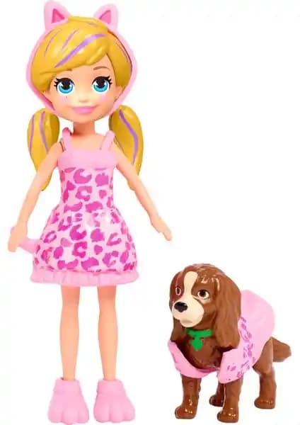 Polly Pocket ve Hayvan Dostu Kostüm Giyiyor Oyun Seti Çocuklar İçin Yaratıcı ve Eğlenceli Oyun Deneyimi