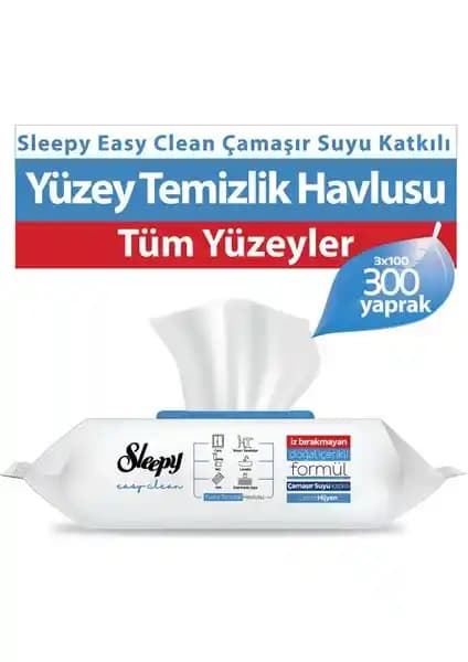 Sleepy Easy Clean Çamaşır Suyu Katkılı Yüzey Temizlik Havlusu ve Mendili Ürün Tanıtımı ve Kullanım Alanları