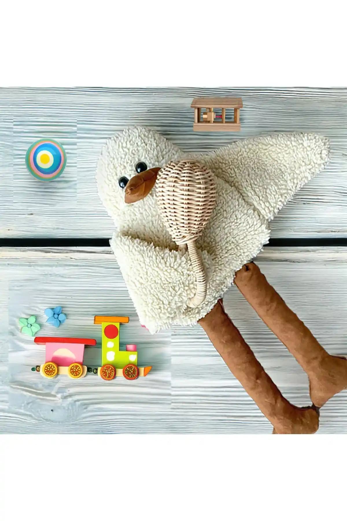 Sole Duffy Ördek Çocuk ve Bebekler İçin Güvenli Uyku Arkadaşı 45 cm Peluş Oyuncak