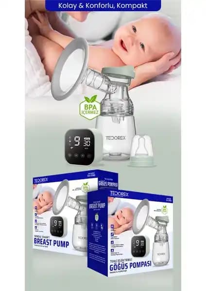 Tedorex RH-318 Taşınabilir Elektrikli Göğüs Pompası: Modern Anneler İçin Güvenli ve Pratik Çözüm