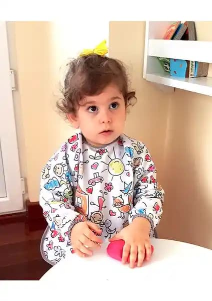 Yorni 6-24 Ay Bebekler İçin Uzun Kollu Mama Önlüğü Günlük Kullanım İçin Uygun