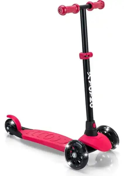 Yoyko Elite 3 Tekerlekli Işıklı Scooter Fuşya Çocuklar İçin Güvenli ve Eğlenceli Ulaşım Aracı
