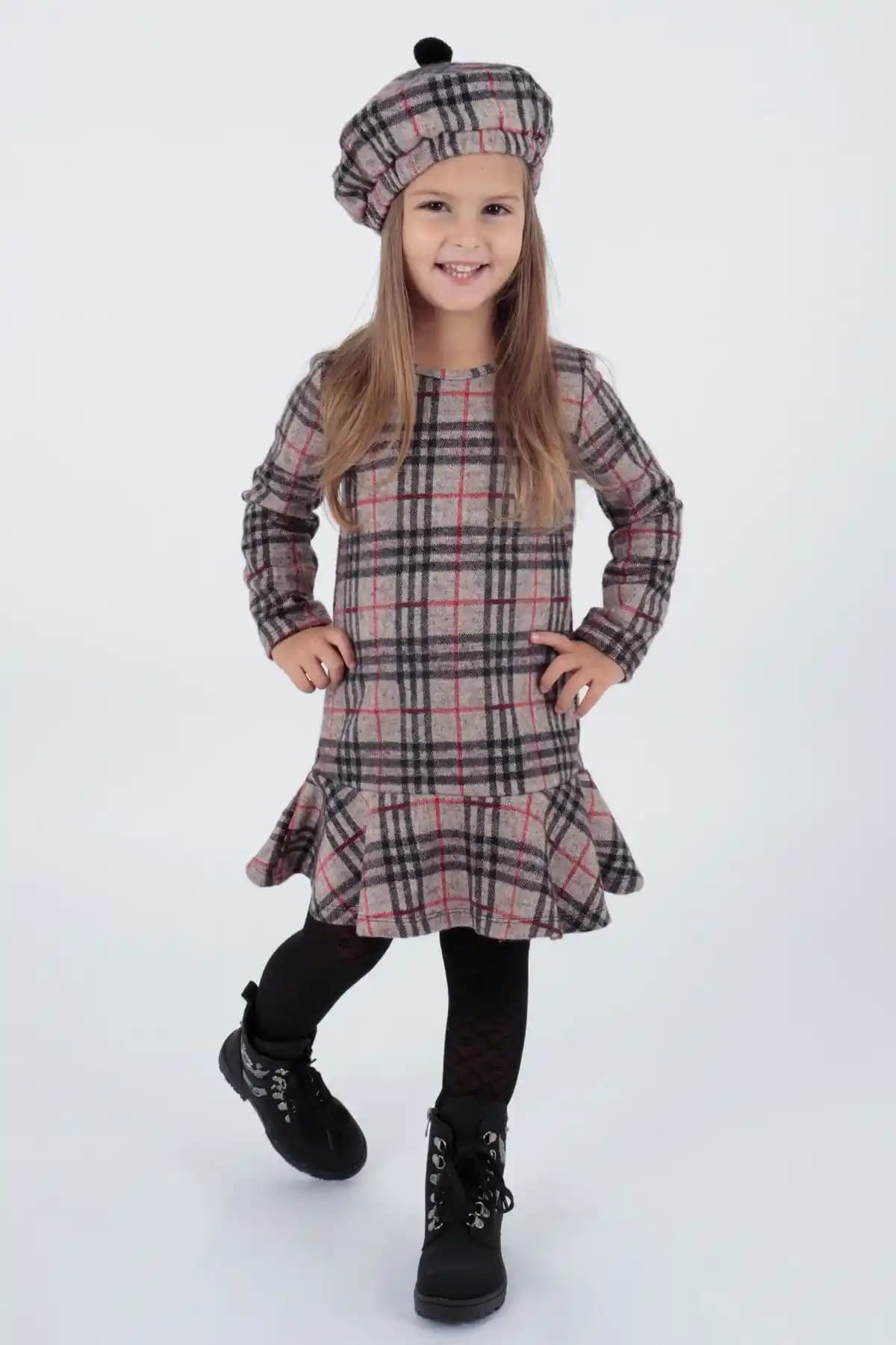 AHENGİM Kids Kız Çocuk Şapkalı Volanlı Elbise: Rahat ve Şık Günlük Giyim Seçeneği